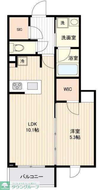 LA DOUCEUR下丸子(1LDK/3階)の間取り写真