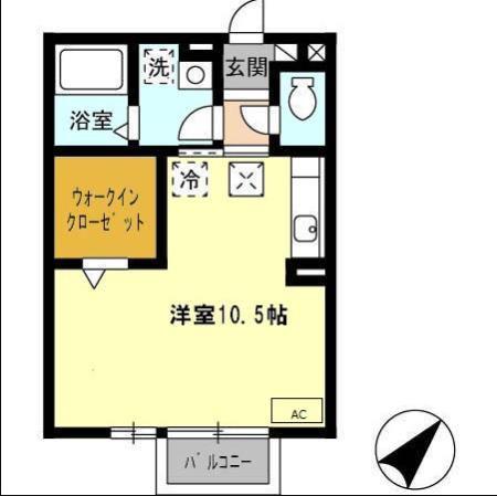 KENT HOUSEB(ワンルーム/2階)の間取り写真