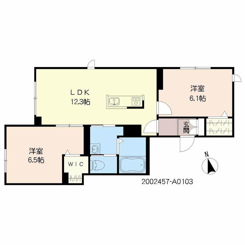 グレースランド日吉(2LDK/1階)の間取り写真