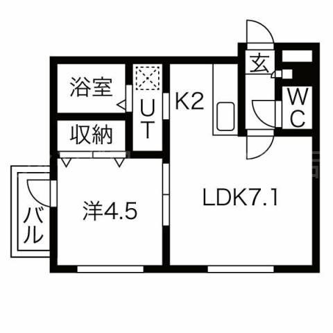 LA BELLA(1LDK/3階)の間取り写真