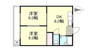 楽寿マンション(2DK/3階)の間取り写真