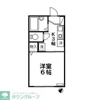 ハイムおもだか(1K/2階)の間取り写真