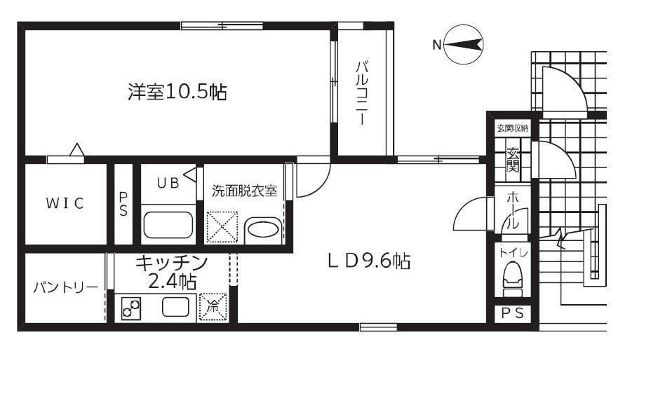 リーブルファイン足立区西新井(1LDK/2階)の間取り写真