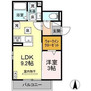 RAUM Y(1LDK/1階)の間取り写真