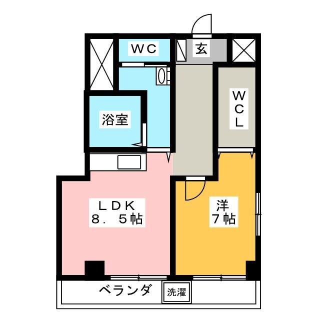 サンライズマンション(1LDK/3階)の間取り写真