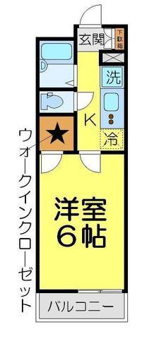 レオパレスアレグリーア(1K/3階)の間取り写真