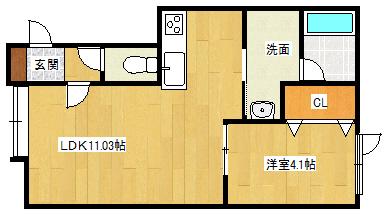 ARTIS(1LDK/2階)の間取り写真