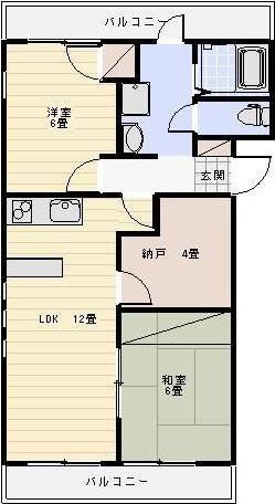 323BLD(2LDK/1階)の間取り写真
