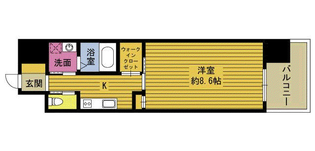 HOUZZ(1K/5階)の間取り写真