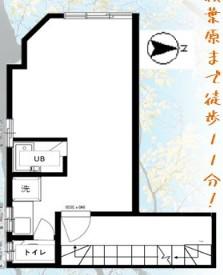 征矢ビル(ワンルーム/3階)の間取り写真