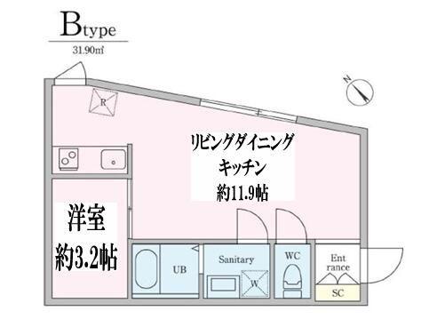アート・フル永福 アートフル永福(1LDK/2階)の間取り写真