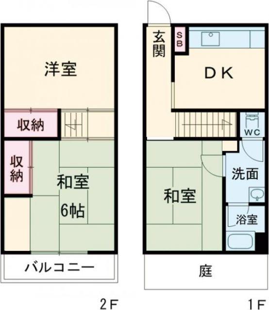 共栄アパート(3DK/1階)の間取り写真