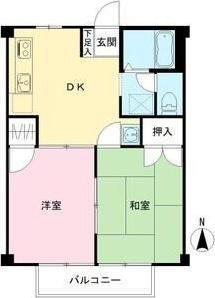 すずめのお宿(2DK/1階)の間取り写真