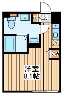 ノゾミオ川崎サウス(ワンルーム/3階)の間取り写真