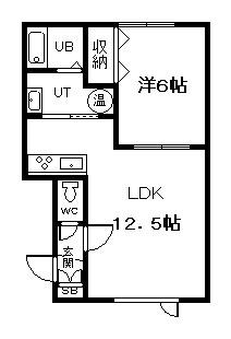 CHICOマンション(1LDK/1階)の間取り写真