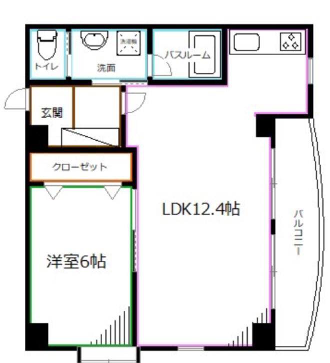 ストリートライフ(1LDK/5階)の間取り写真