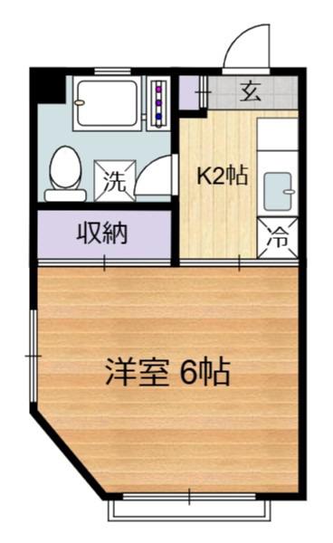 ロジュモン富貴(1K/3階)の間取り写真