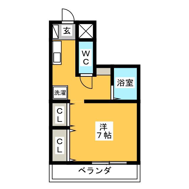 グランドステージ明神町(1K/3階)の間取り写真