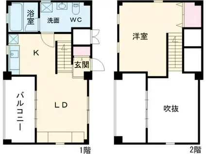 ウインドミル21(1LDK/3階)の間取り写真