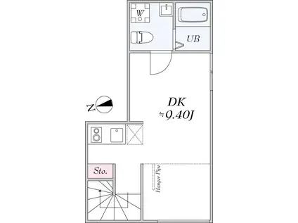 LALA BLANC(1LDK/3階)の間取り写真