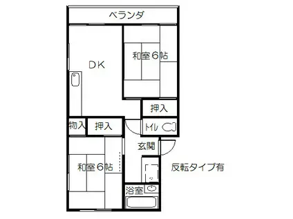 メゾンド・プレジール(2DK/2階)の間取り写真