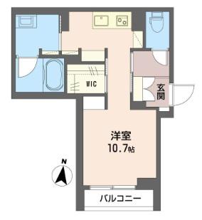 ラングファイン(ワンルーム/1階)の間取り写真