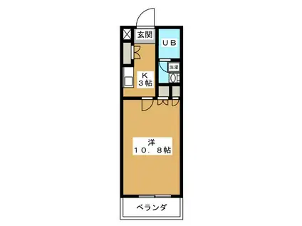 ドエル市川弐番館(1K/3階)の間取り写真