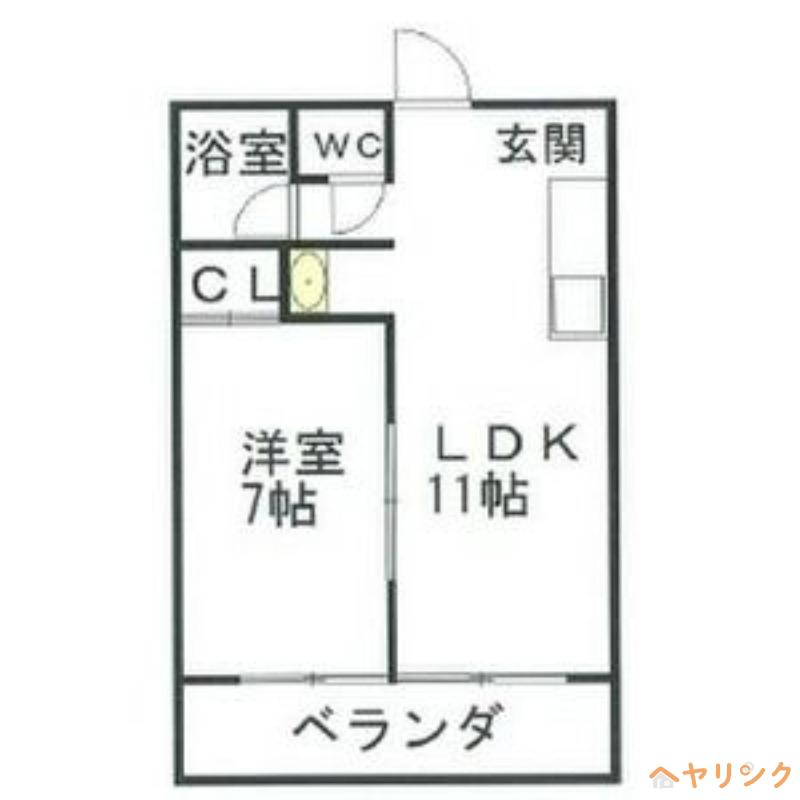コーポ小池(1LDK/7階)の間取り写真