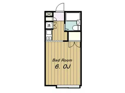 ハイツ秀峰(1K/2階)の間取り写真