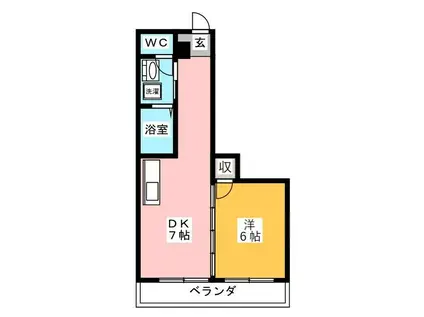 グラシューズセイワ(1DK/3階)の間取り写真
