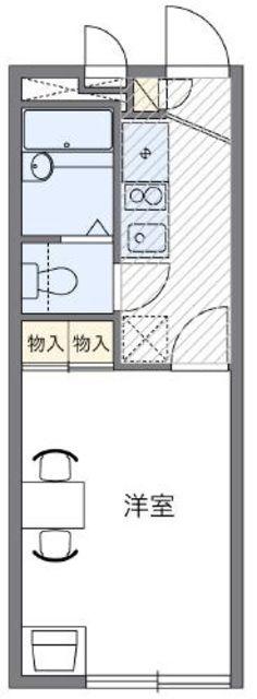 レオパレスシェル青葉(1K/2階)の間取り写真
