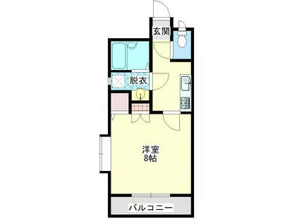 グリフィンドール(1K/1階)の間取り写真