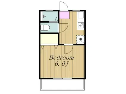 ダイワハイツ(1K/2階)の間取り写真