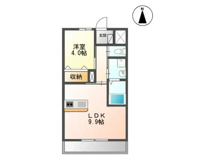 セレーノ(1LDK/2階)の間取り写真