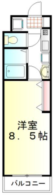 アトレー上福岡マンション(1K/3階)の間取り写真