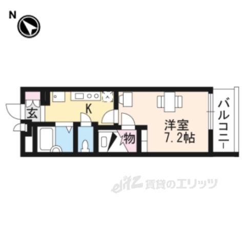 レオパレスリバーコートNEO(1K/2階)の間取り写真