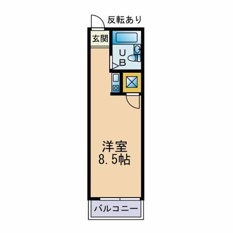 エステート21(ワンルーム/2階)の間取り写真