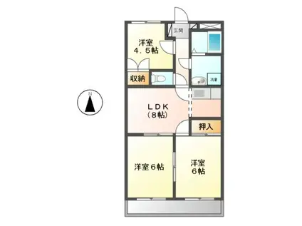 プランドール大塚(3LDK/3階)の間取り写真