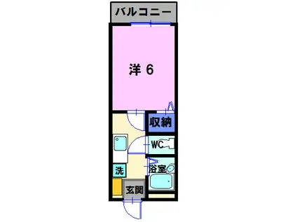 セントラルヴィラ I(1K/1階)の間取り写真