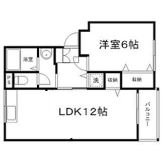 エステートパレスB(1LDK/2階)の間取り写真