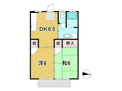リブランハイツ(2DK/2階)の間取り写真