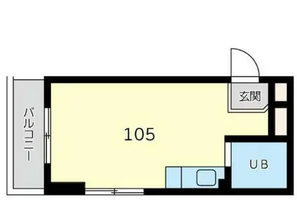 ビューポート(ワンルーム/1階)の間取り写真