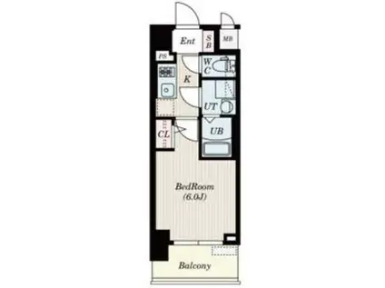 エスリードレジデンス大阪グランノースII(1K/8階)の間取り写真