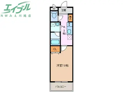 VENUSSTORAGE(1K/2階)の間取り写真