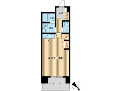 六本木ライズハウス(ワンルーム/6階)の間取り写真