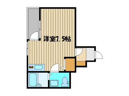 ブライトステージ南田中(ワンルーム/1階)の間取り写真