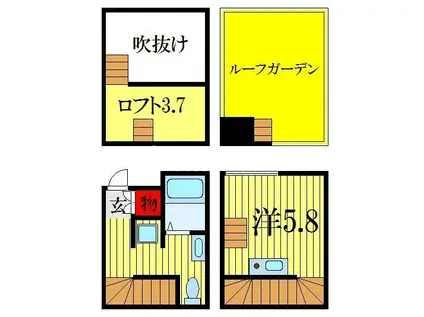 YS ANNEX A(ワンルーム/1階)の間取り写真