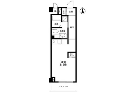 ロータス新川崎(ワンルーム/2階)の間取り写真