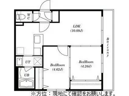 LA VIE BELLE (2LDK/4階)の間取り写真