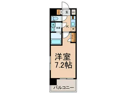 UURコート名古屋名駅(1K/5階)の間取り写真